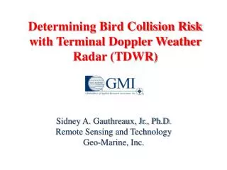 Determining Bird Collision Risk with Terminal Doppler Weather Radar (TDWR)
