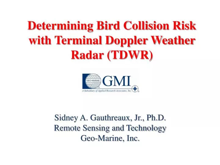 determining bird collision risk with terminal doppler weather radar tdwr