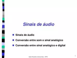 sinais de udio