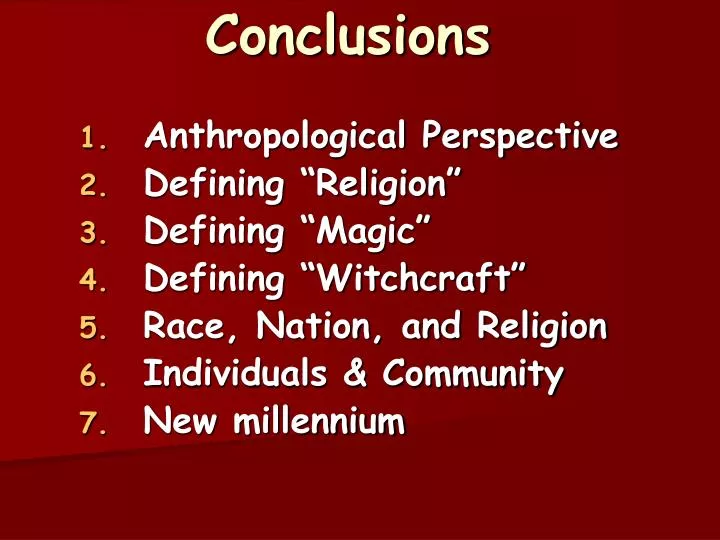 conclusions