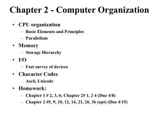 Chapter 2 - Computer Organization