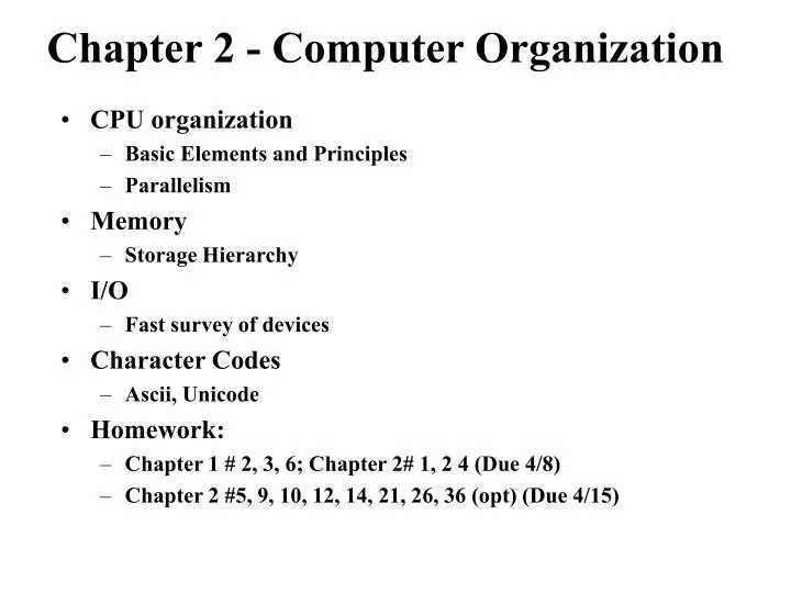 PPT - Chapter 2 - Computer Organization PowerPoint Presentation, Free ...