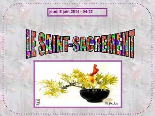 LE SAINT-SACREMENT