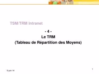 tsm trm intranet