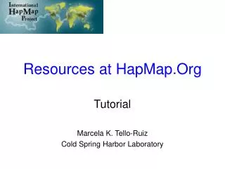 Resources at HapMap.Org
