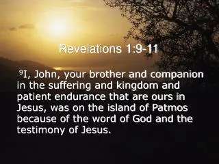Revelations 1:9-11