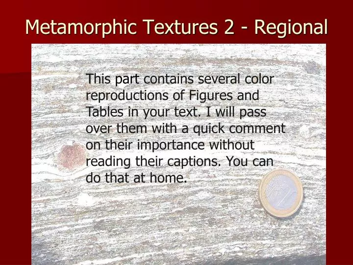 metamorphic textures 2 regional