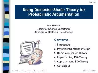 Using Dempster-Shafer Theory for Probabilistic Argumentation