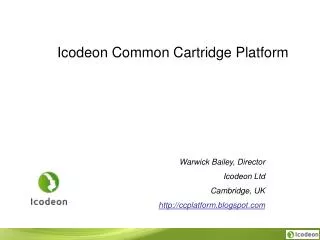 Icodeon Common Cartridge Platform