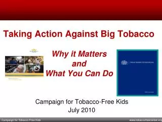 Taking Action Against Big Tobacco Why it Matters and What You Can Do