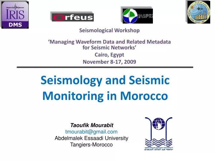 seismology and seismic monitoring in morocco