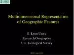 Multidimensional Representation of Geographic Features - slide 1
