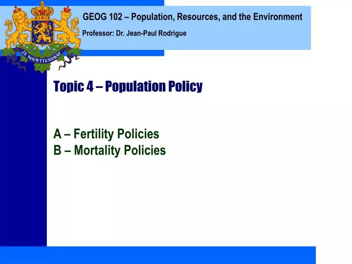topic 4 population policy