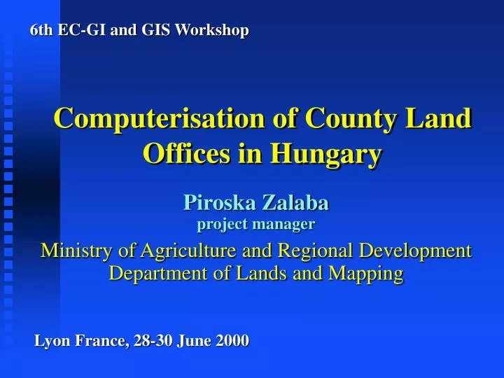 computerisation of county land offices in hungary