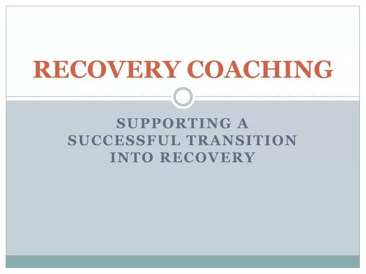 recovery coaching