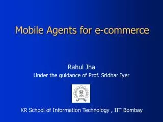 Mobile Agents for e-commerce