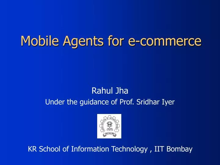 mobile agents for e commerce