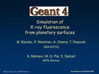 Simulation of X-ray fluorescence from planetary surfaces