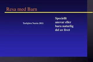 resa med barn