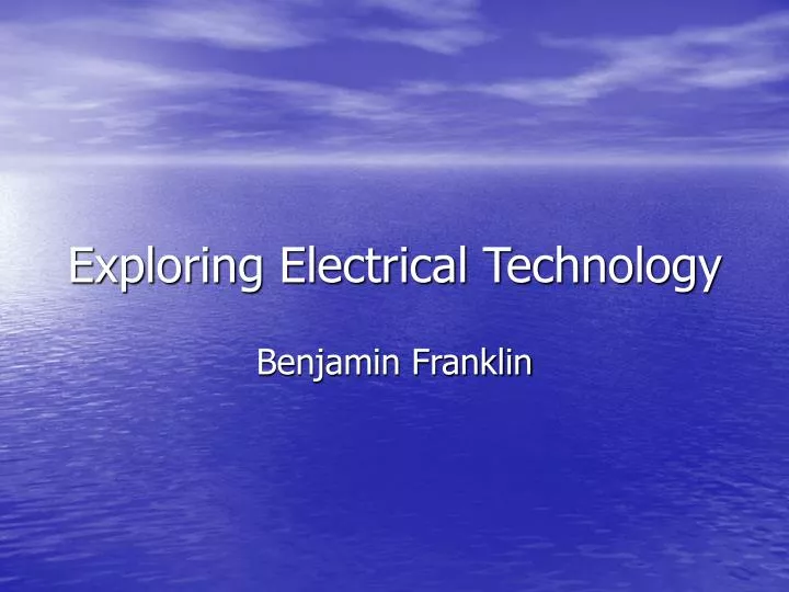 exploring electrical technology