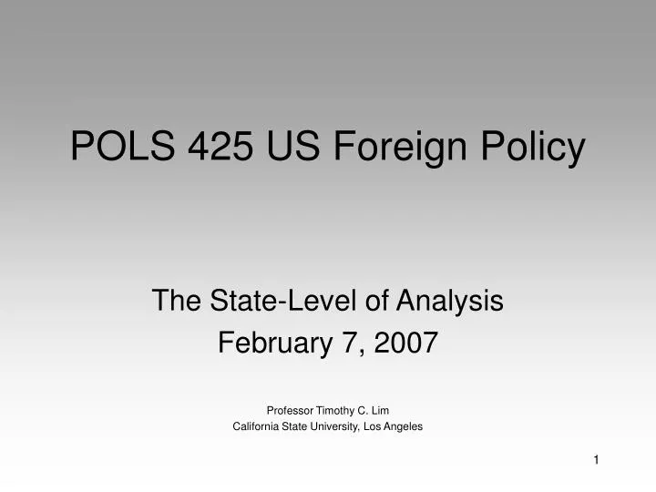pols 425 us foreign policy