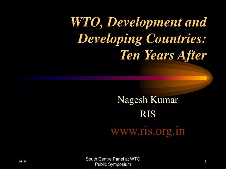 wto development and developing countries ten years after