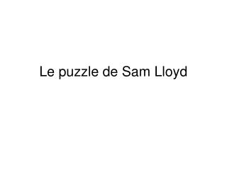 le puzzle de sam lloyd