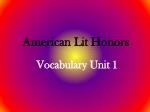 American Lit Honors - slide 1
