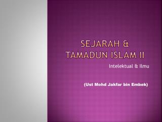 sejarah tamadun islam ii