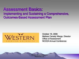 assessment basics implementing and sustaining a comprehensive outcomes based assessment plan