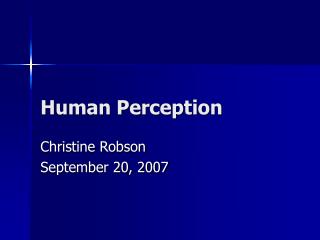 Human Perception