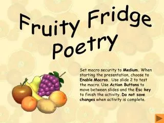Fruity Fridge Poetry