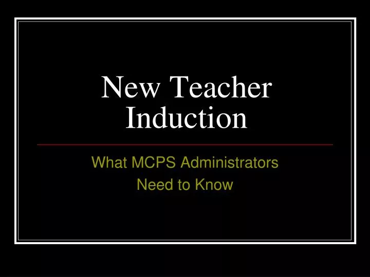 new teacher induction
