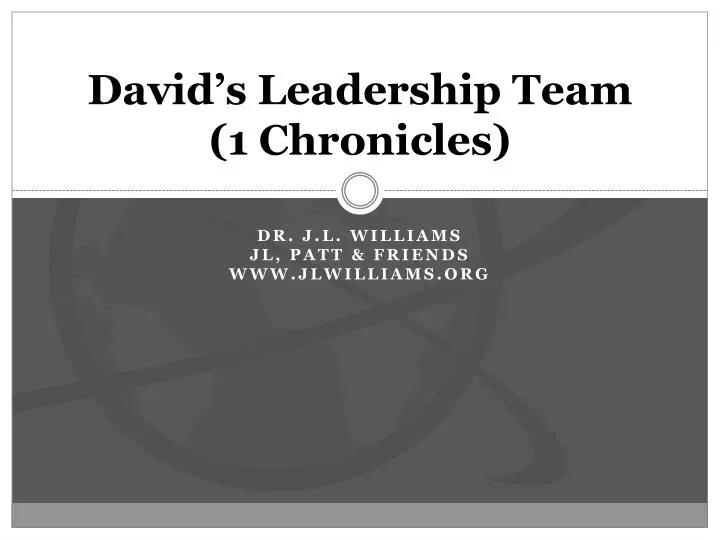david s leadership team 1 chronicles