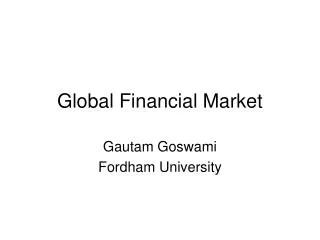 Global Financial Market
