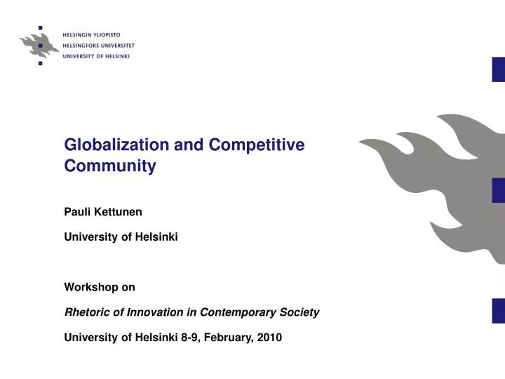 globalization and competitive community