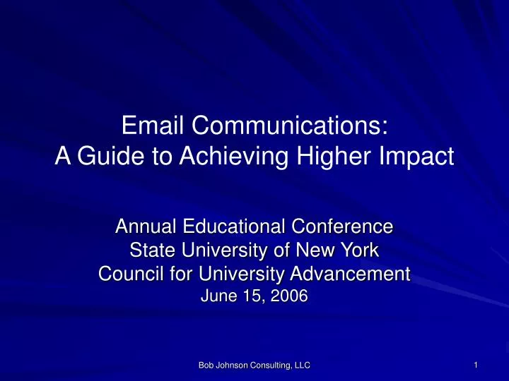 email communications a guide to achieving higher impact