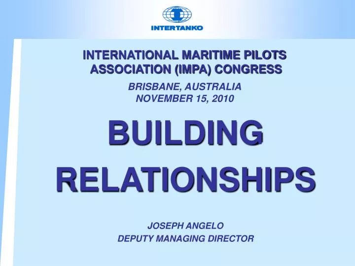international maritime pilots association impa congress brisbane australia november 15 2010