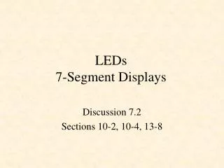 LEDs 7-Segment Displays