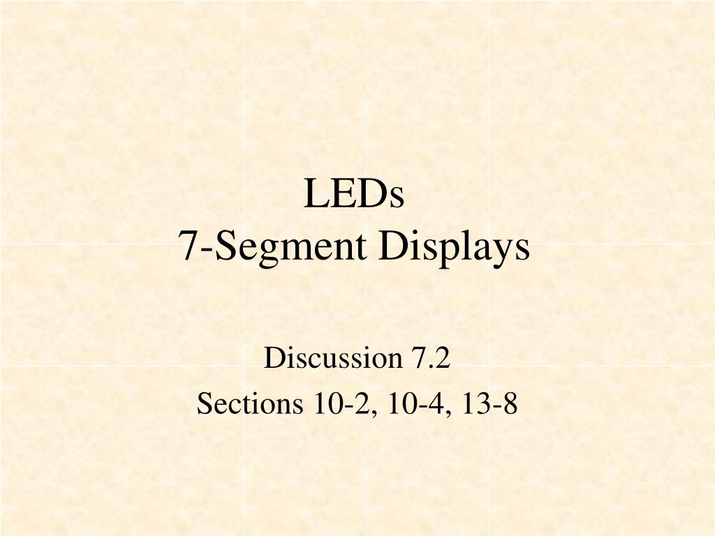 PPT - LEDs 7-Segment Displays PowerPoint Presentation, free download ...