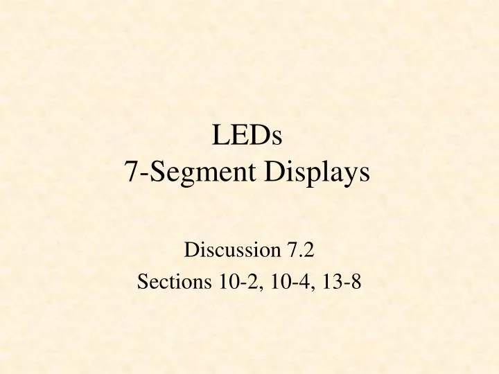 leds 7 segment displays