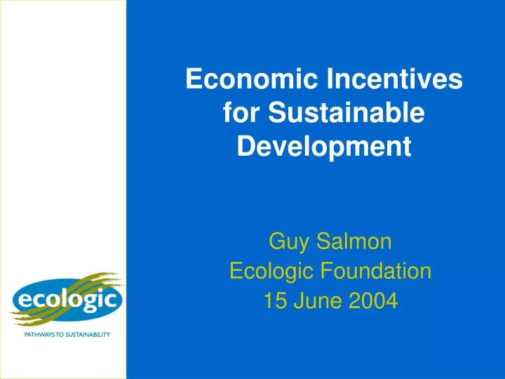 economic incentives for sustainable development