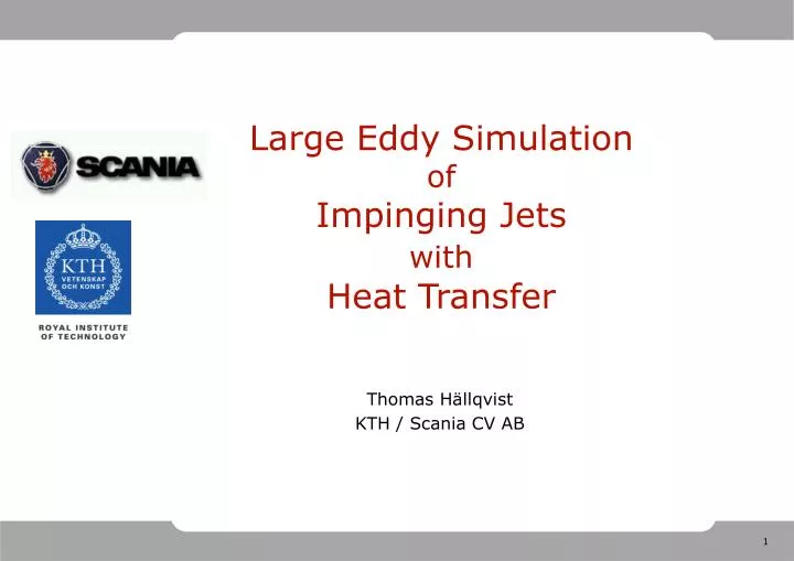 large eddy simulation of impinging jets with heat transfer