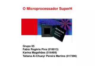 O Microprocessador SuperH
