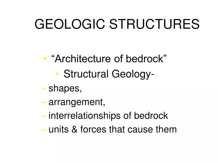 geologic structures