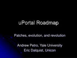 uPortal Roadmap