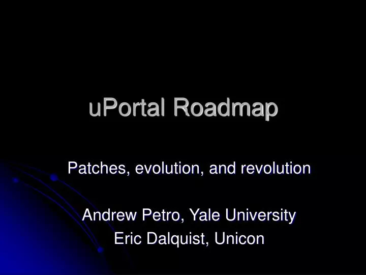 uportal roadmap