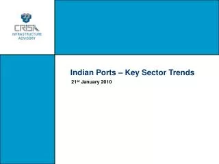 Indian Ports – Key Sector Trends