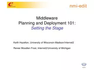 Middleware Planning and Deployment 101: Setting the Stage