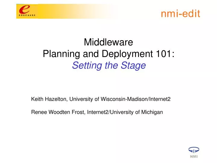 middleware planning and deployment 101 setting the stage